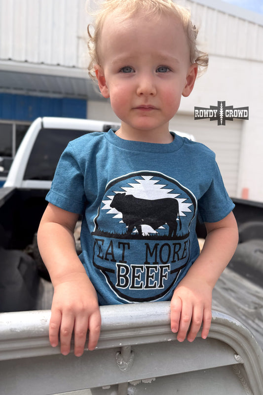 KIDS Eat More Beef Tee — western graphic tee