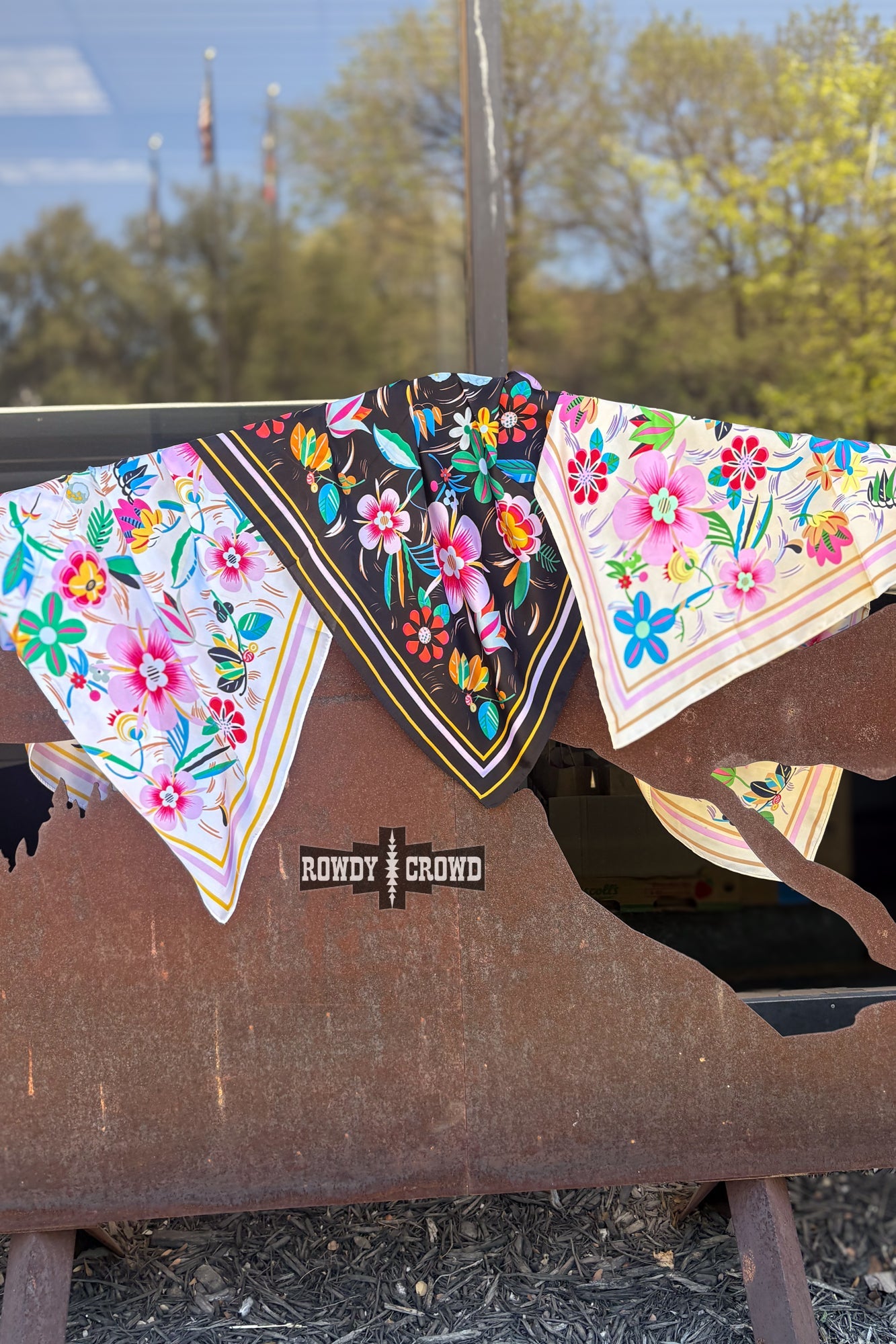 SMALL Fearless Floral Wild Rags — western wild rag scarf