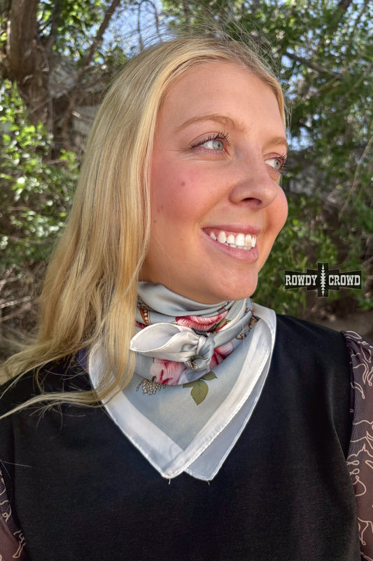 SMALL Rebellious Rose Wild Rag — western wild rag scarf