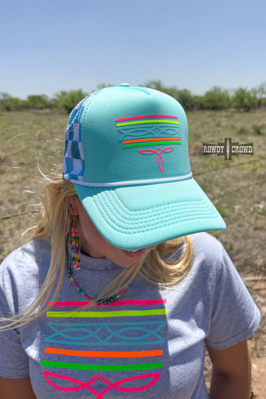 Neon Boot Stitch Cap — western cap