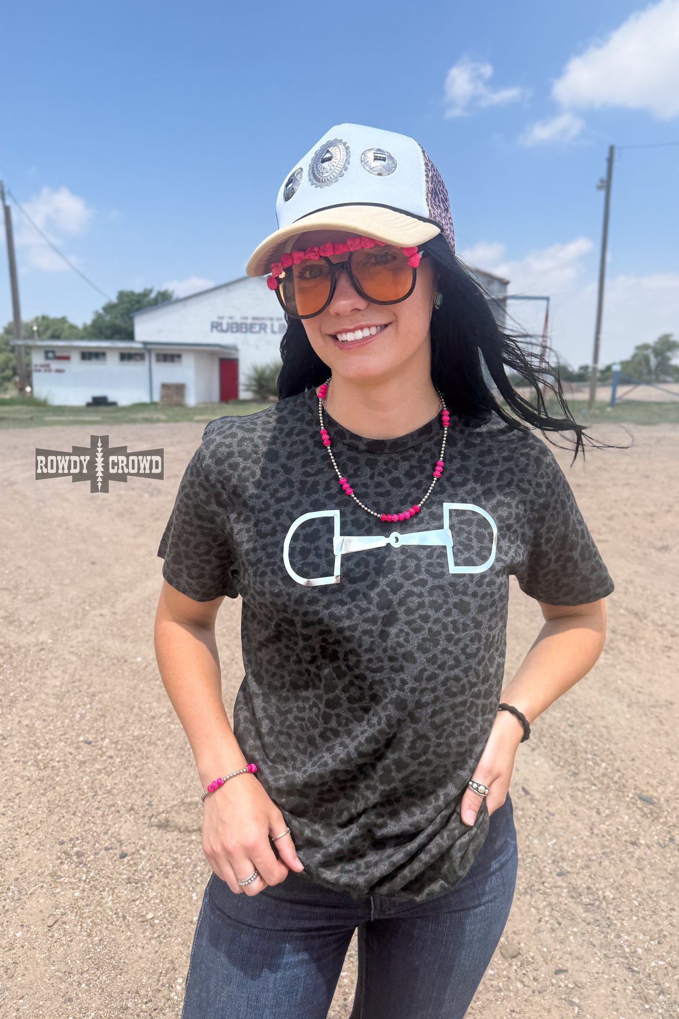 Black Leopard Bit Tee — western graphic tee