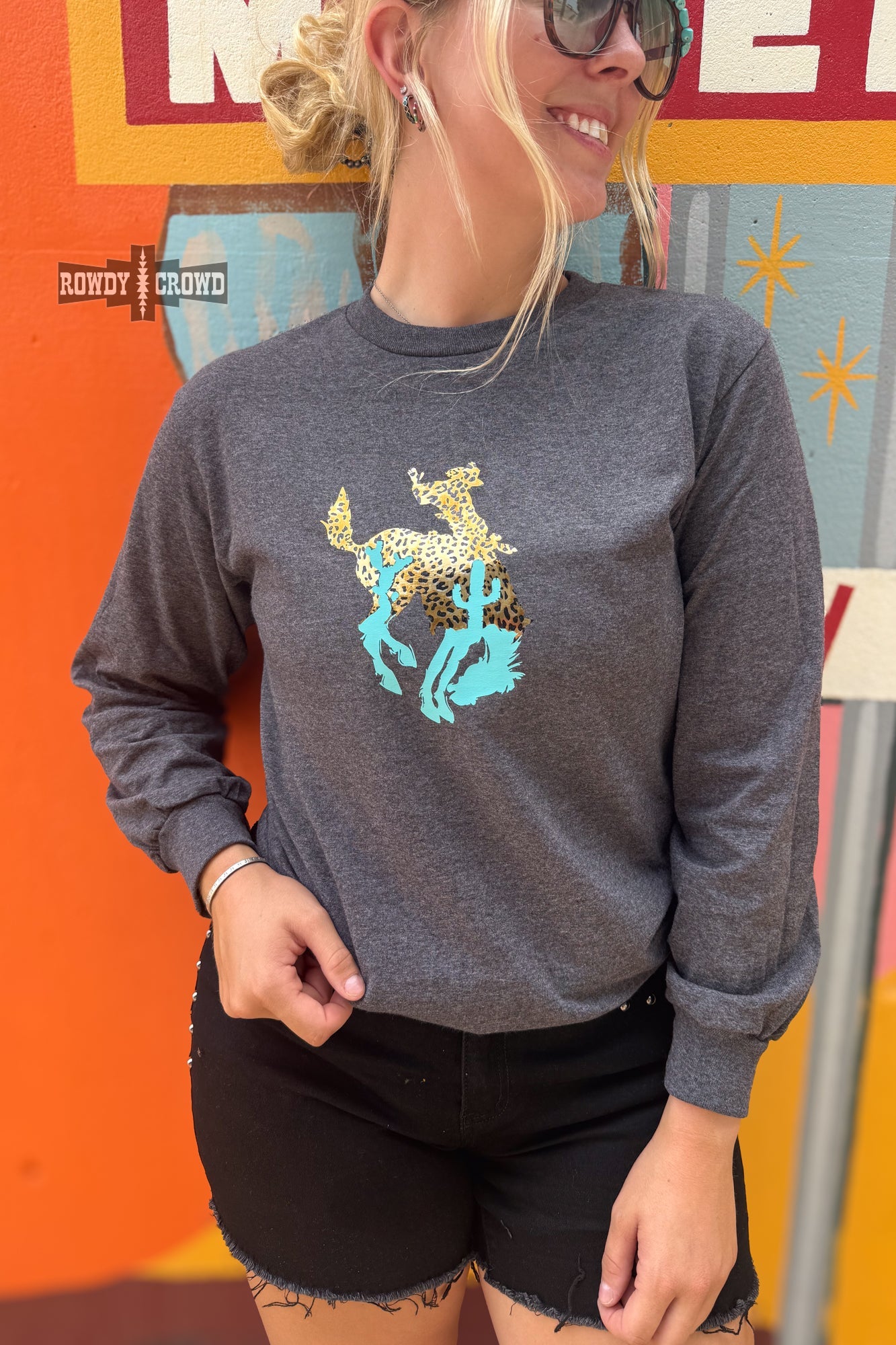 Rodeo Nights Long Sleeve Tee — western long sleeve tee