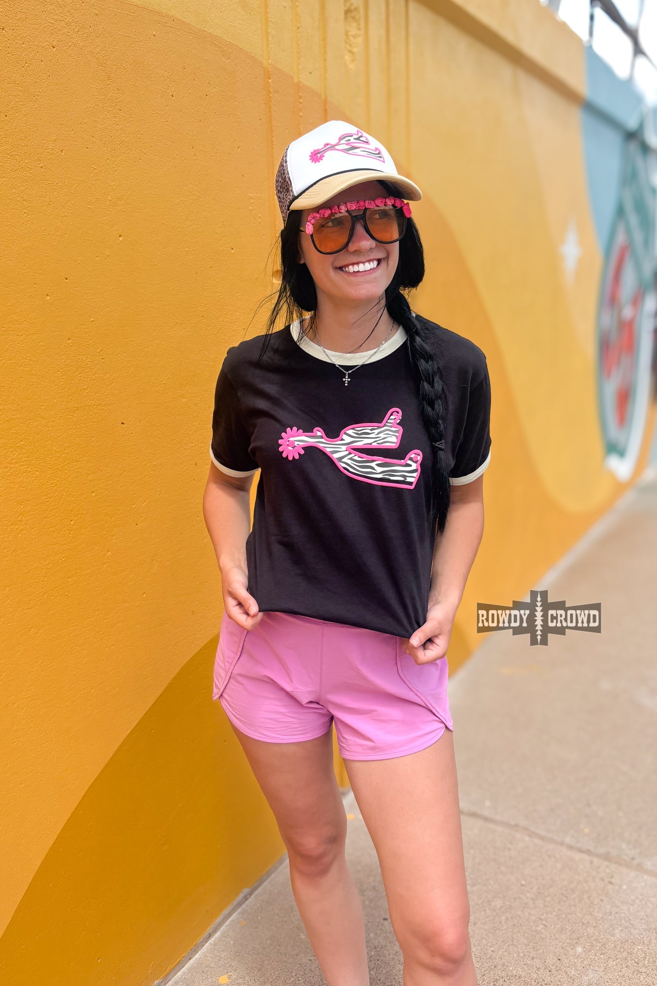Zebra Wild Ride Ringer Tee — western graphic tee