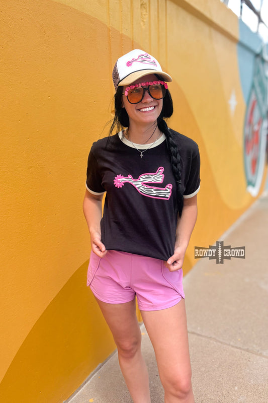 Zebra Wild Ride Ringer Tee — western graphic tee