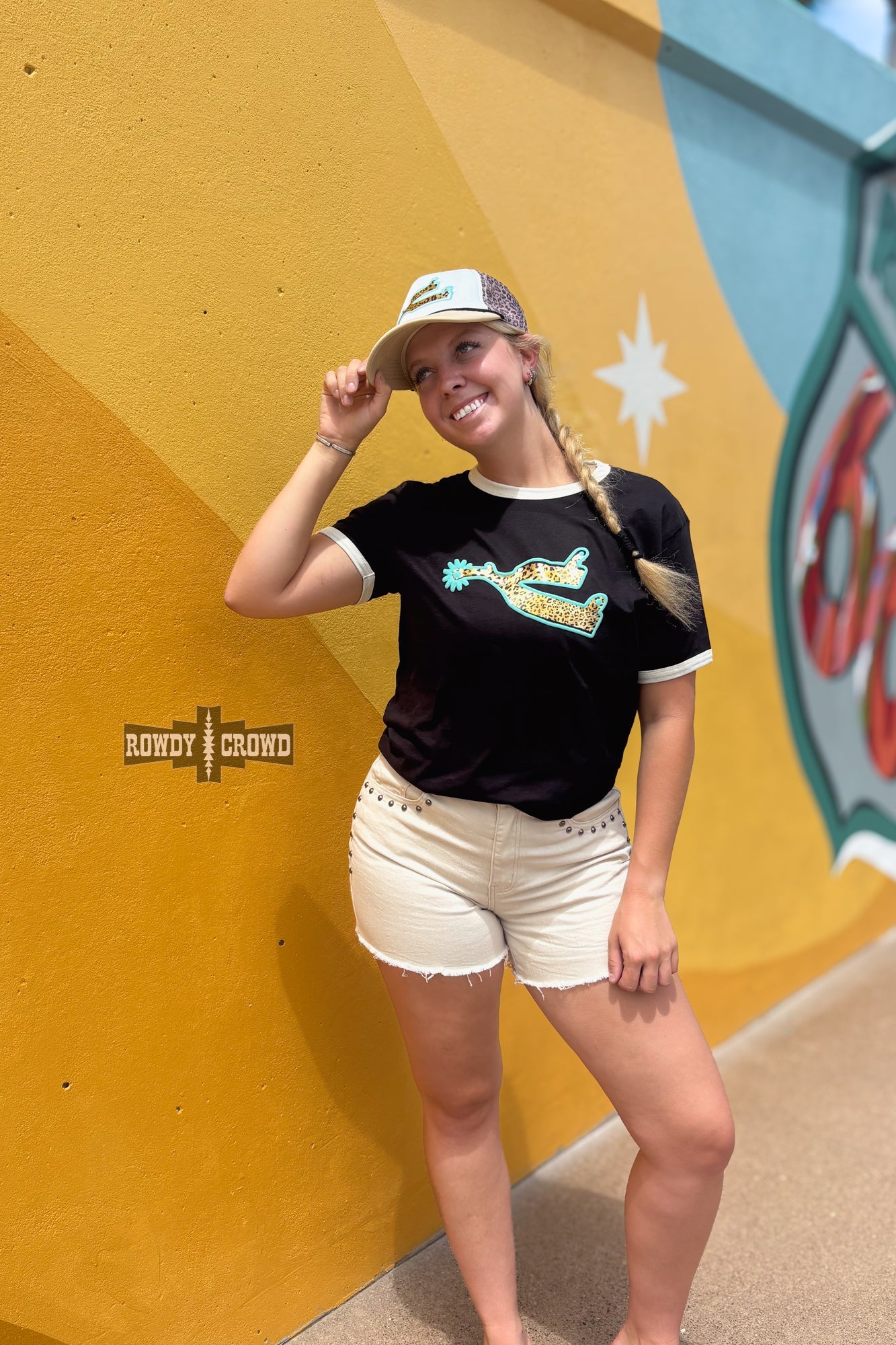 Leopard Wild Ride Ringer Tee — western graphic tee