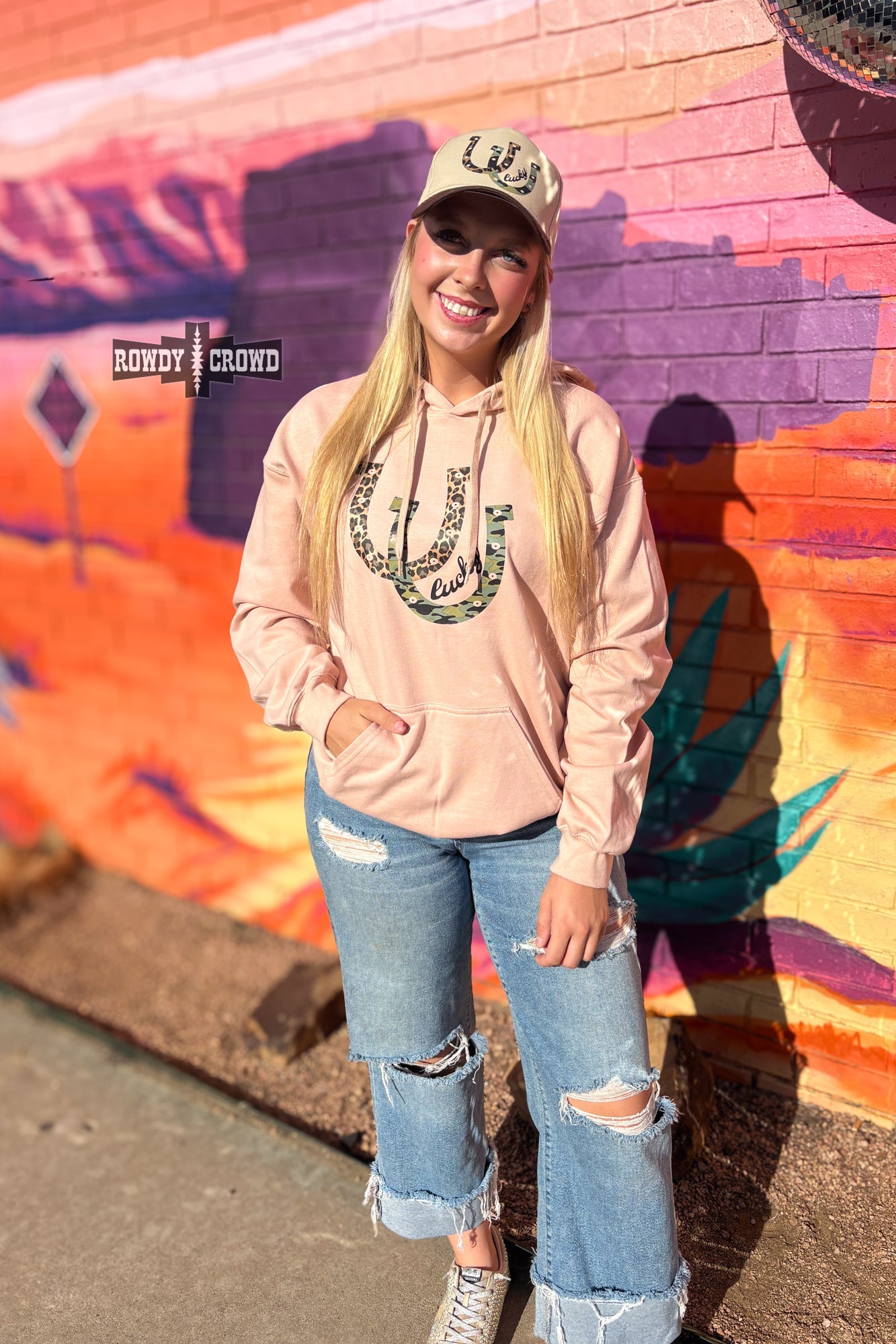 Lucky Horseshoe Hoodie - western hoodie