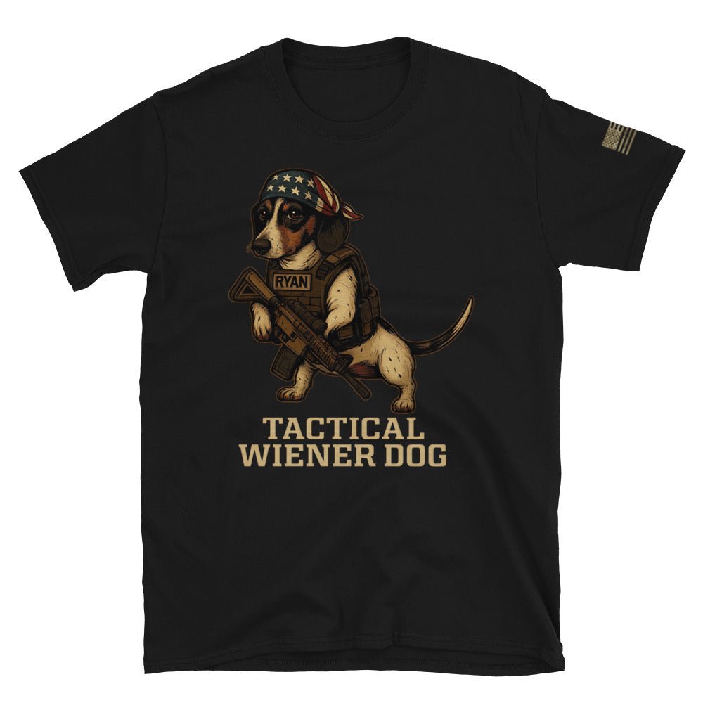 Tactical Wiener Dog Shirt – Funny Military Dachshund Graphic Tee - Snoody Scents