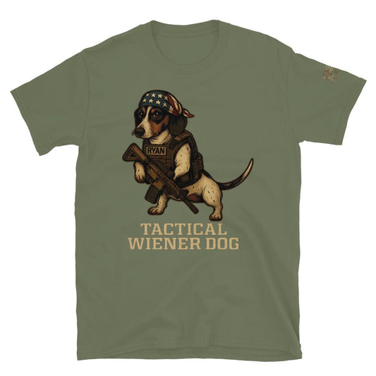Tactical Wiener Dog Shirt – Funny Military Dachshund Graphic Tee - Snoody Scents